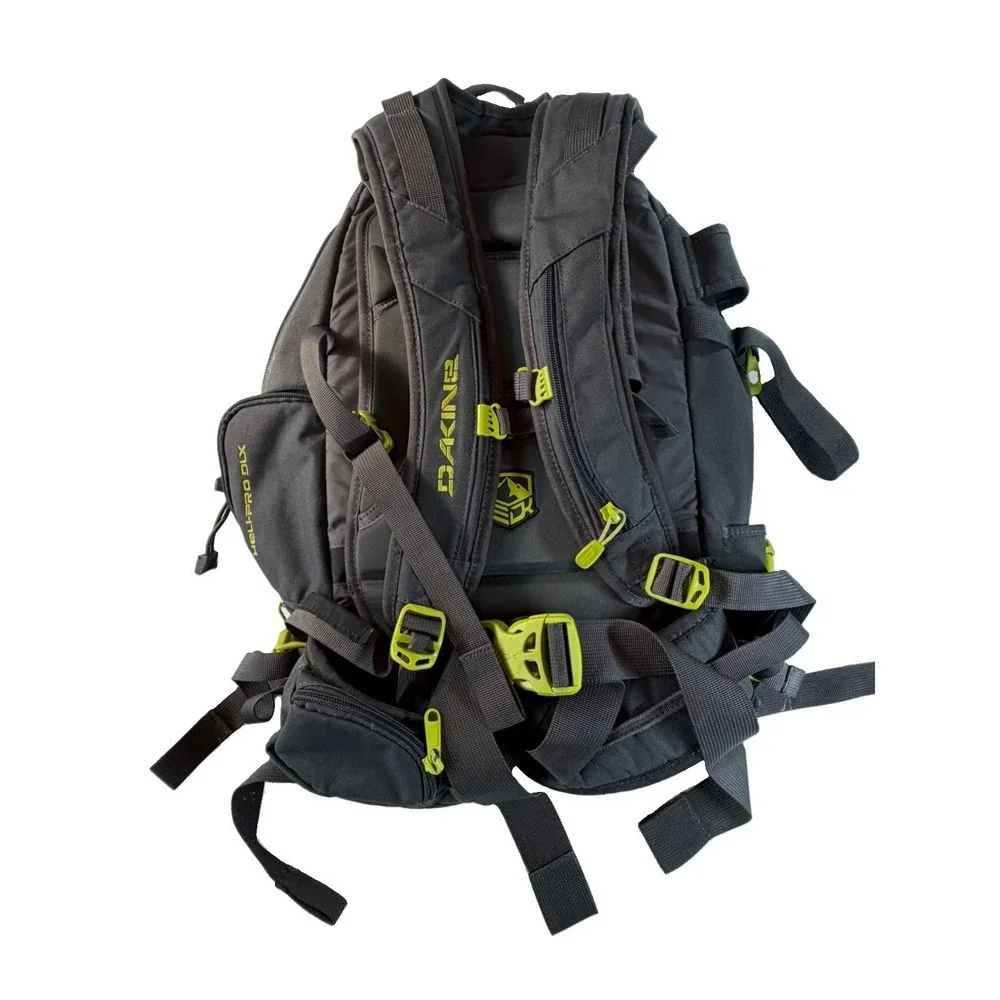Dakine Heli Pro DLX 20L Ski Snowboard Backpack Gray Lime Hydration Pack